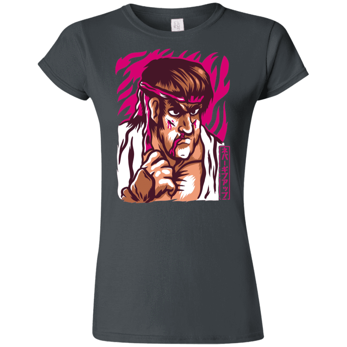 T-Shirts Charcoal / S Never Give Up Junior Slimmer-Fit T-Shirt