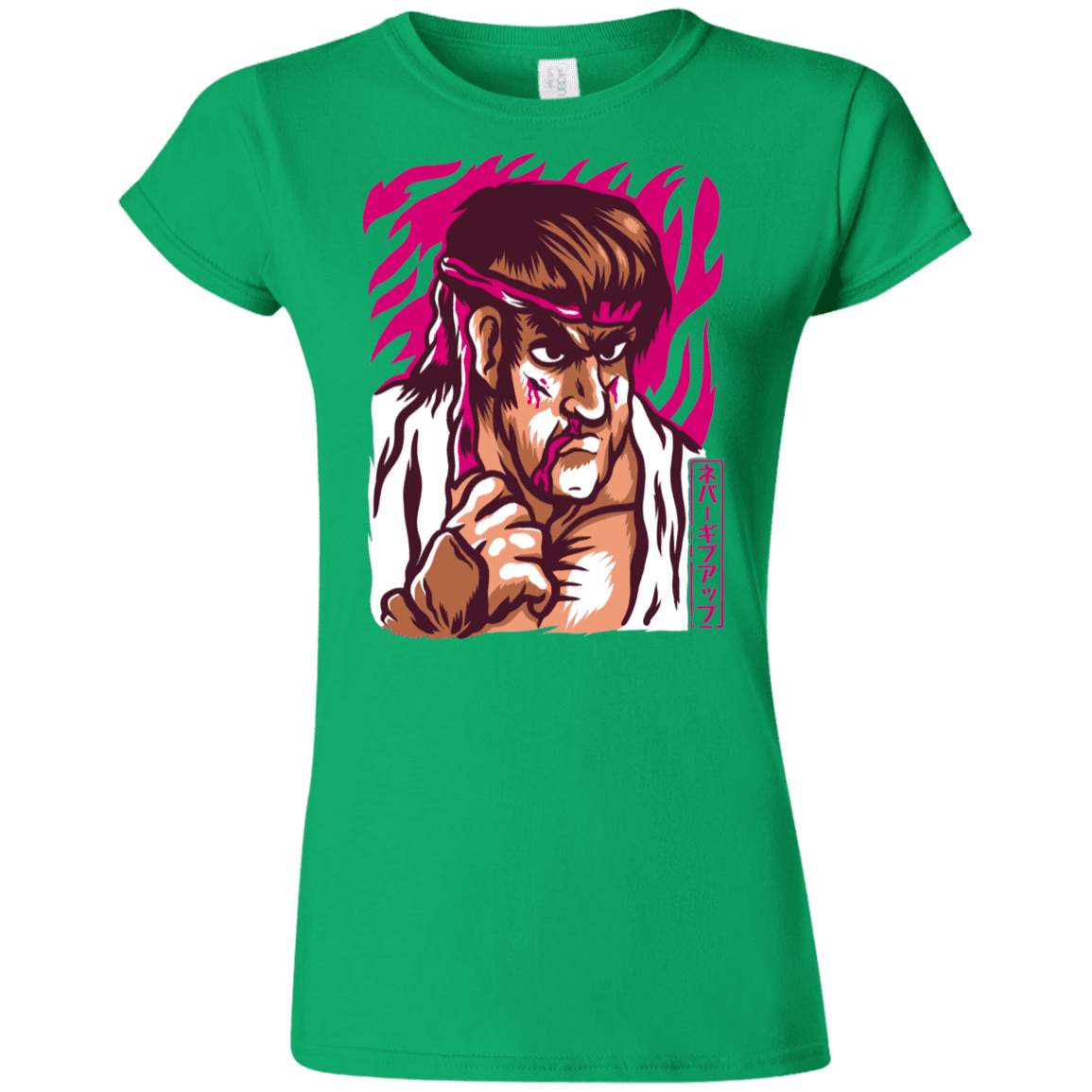 T-Shirts Irish Green / S Never Give Up Junior Slimmer-Fit T-Shirt