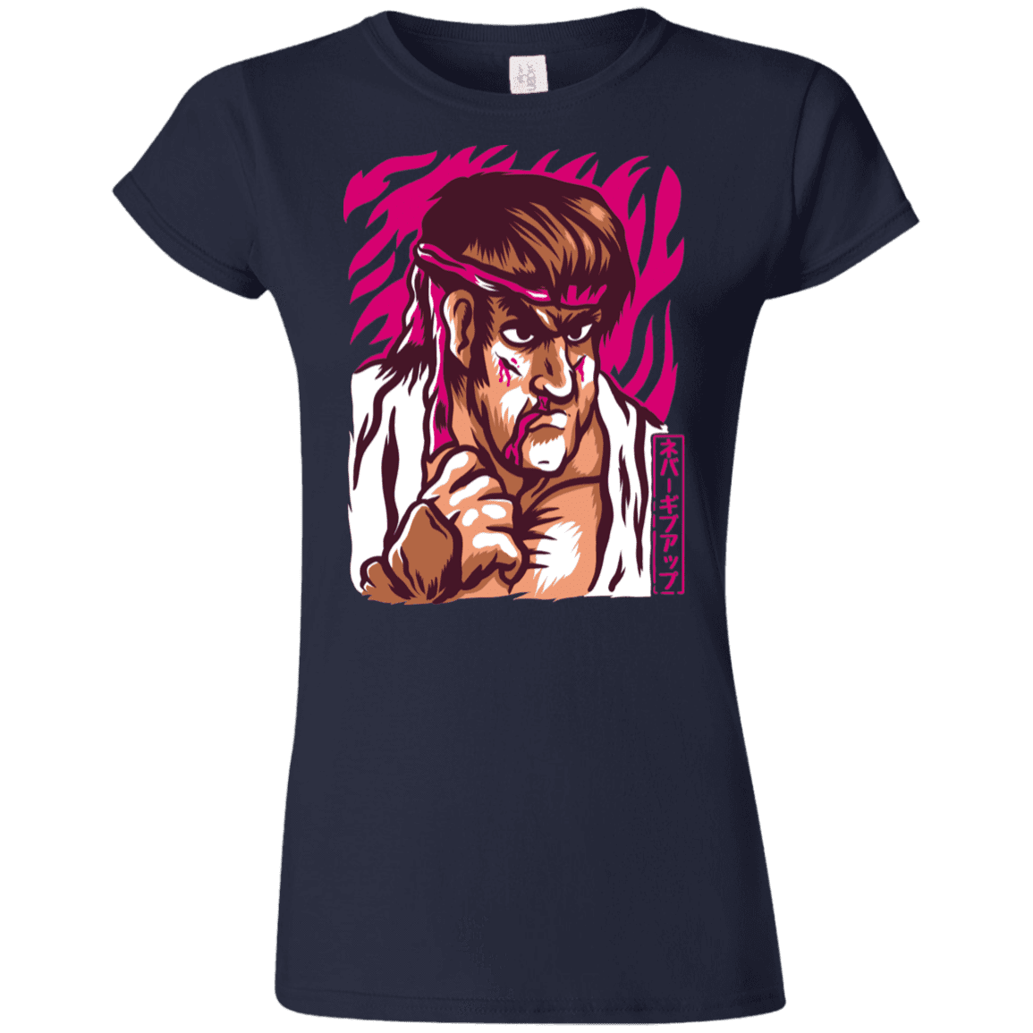 T-Shirts Navy / S Never Give Up Junior Slimmer-Fit T-Shirt