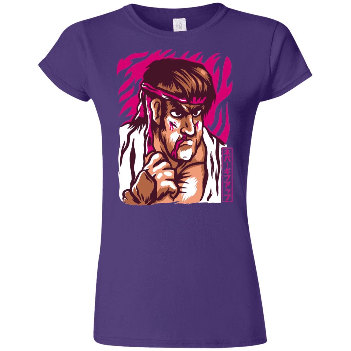 T-Shirts Purple / S Never Give Up Junior Slimmer-Fit T-Shirt