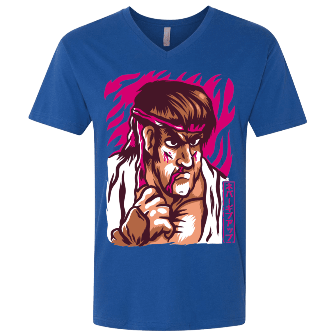 T-Shirts Royal / X-Small Never Give Up Men's Premium V-Neck