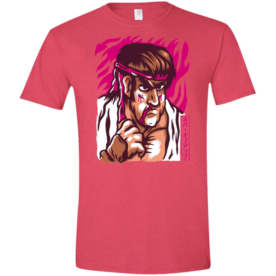 T-Shirts Heather Red / S Never Give Up Men's Semi-Fitted Softstyle