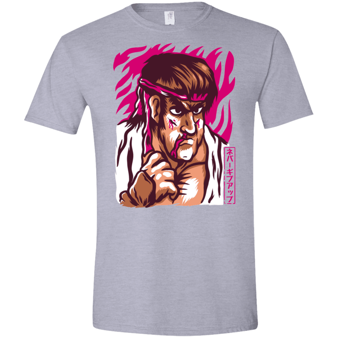 T-Shirts Sport Grey / X-Small Never Give Up Men's Semi-Fitted Softstyle