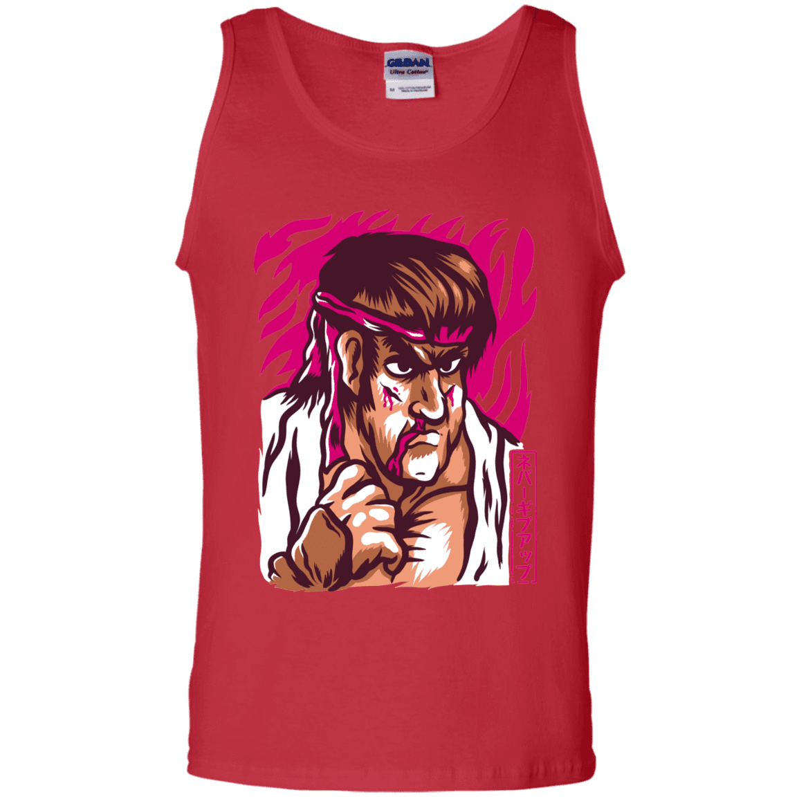 T-Shirts Red / S Never Give Up Men's Tank Top