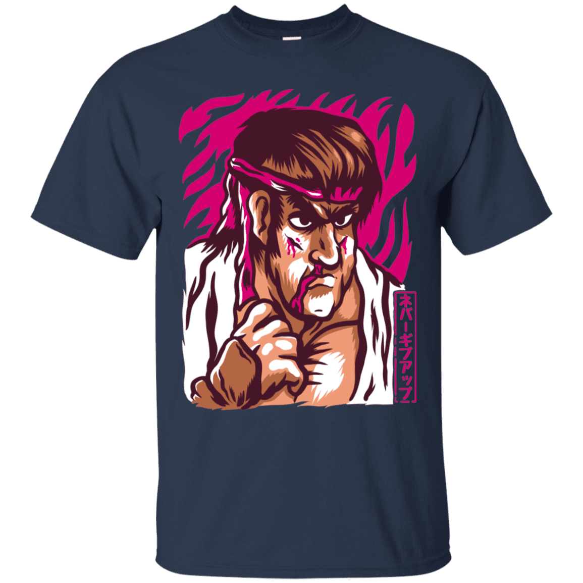 T-Shirts Navy / S Never Give Up T-Shirt