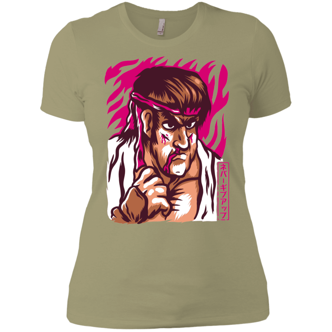 T-Shirts Light Olive / X-Small Never Give Up Women's Premium T-Shirt