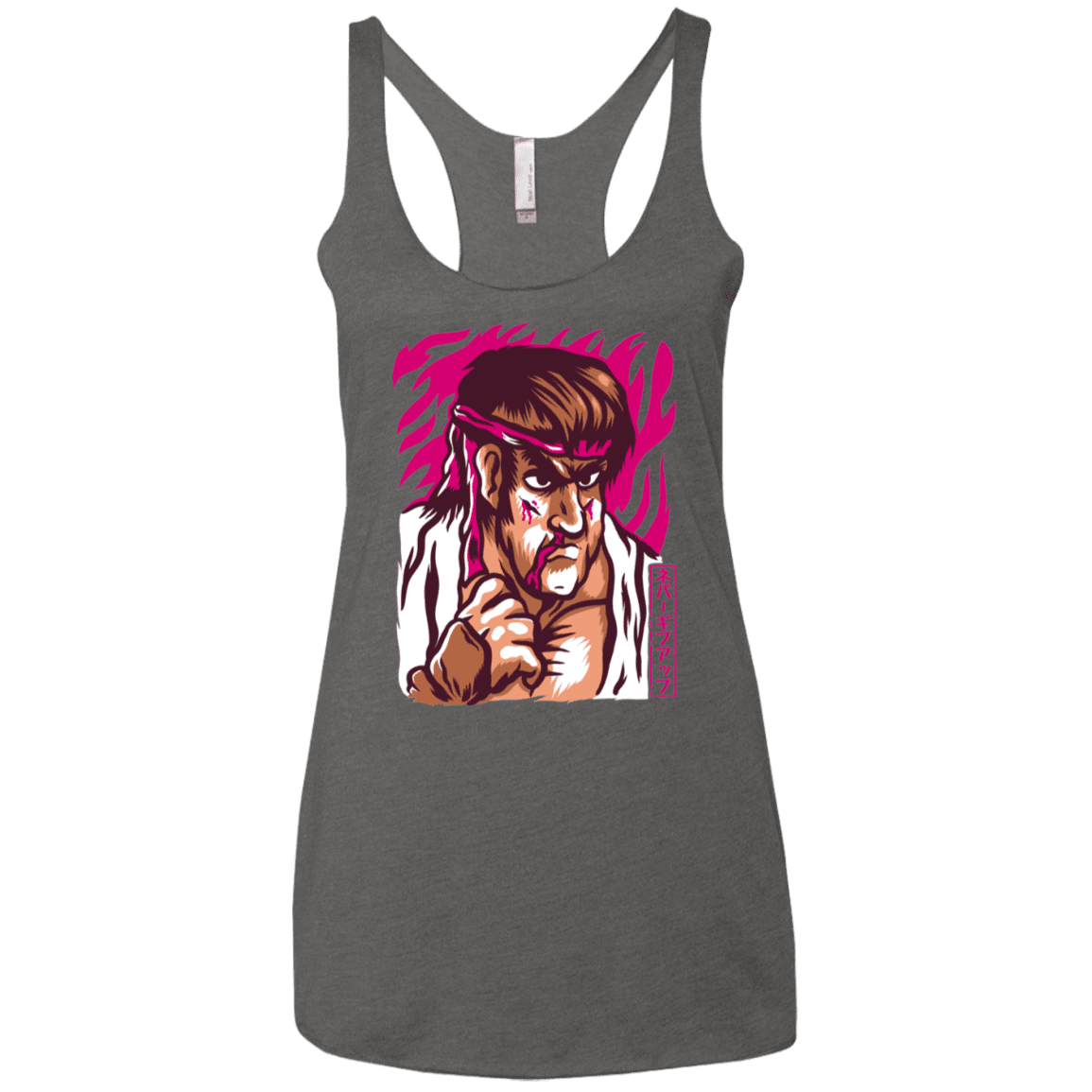 T-Shirts Premium Heather / X-Small Never Give Up Women's Triblend Racerback Tank