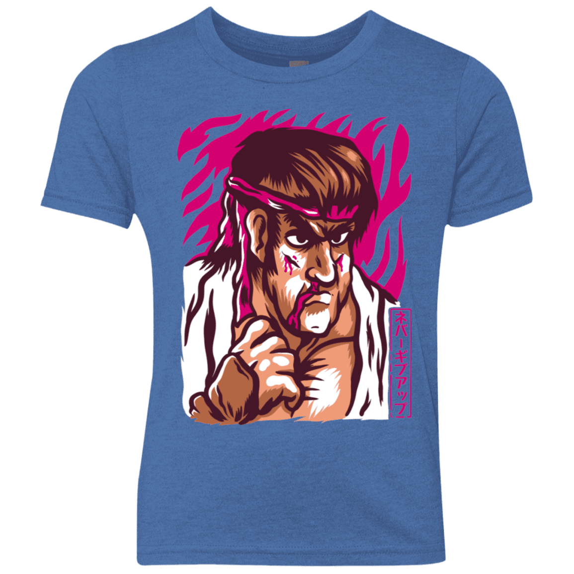 T-Shirts Vintage Royal / YXS Never Give Up Youth Triblend T-Shirt