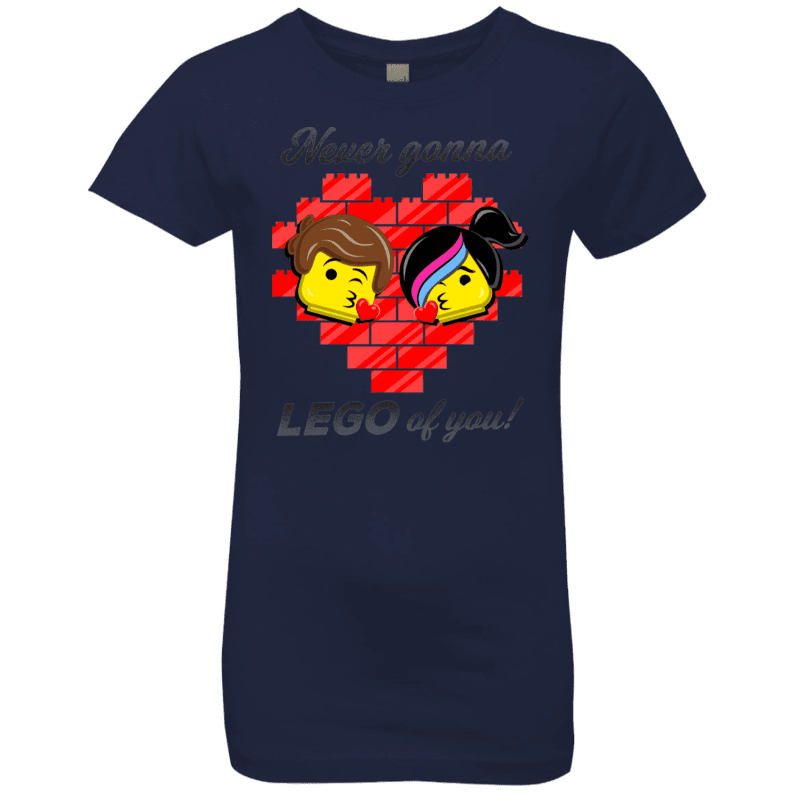 T-Shirts Midnight Navy / YXS Never LEGO of You Girls Premium T-Shirt
