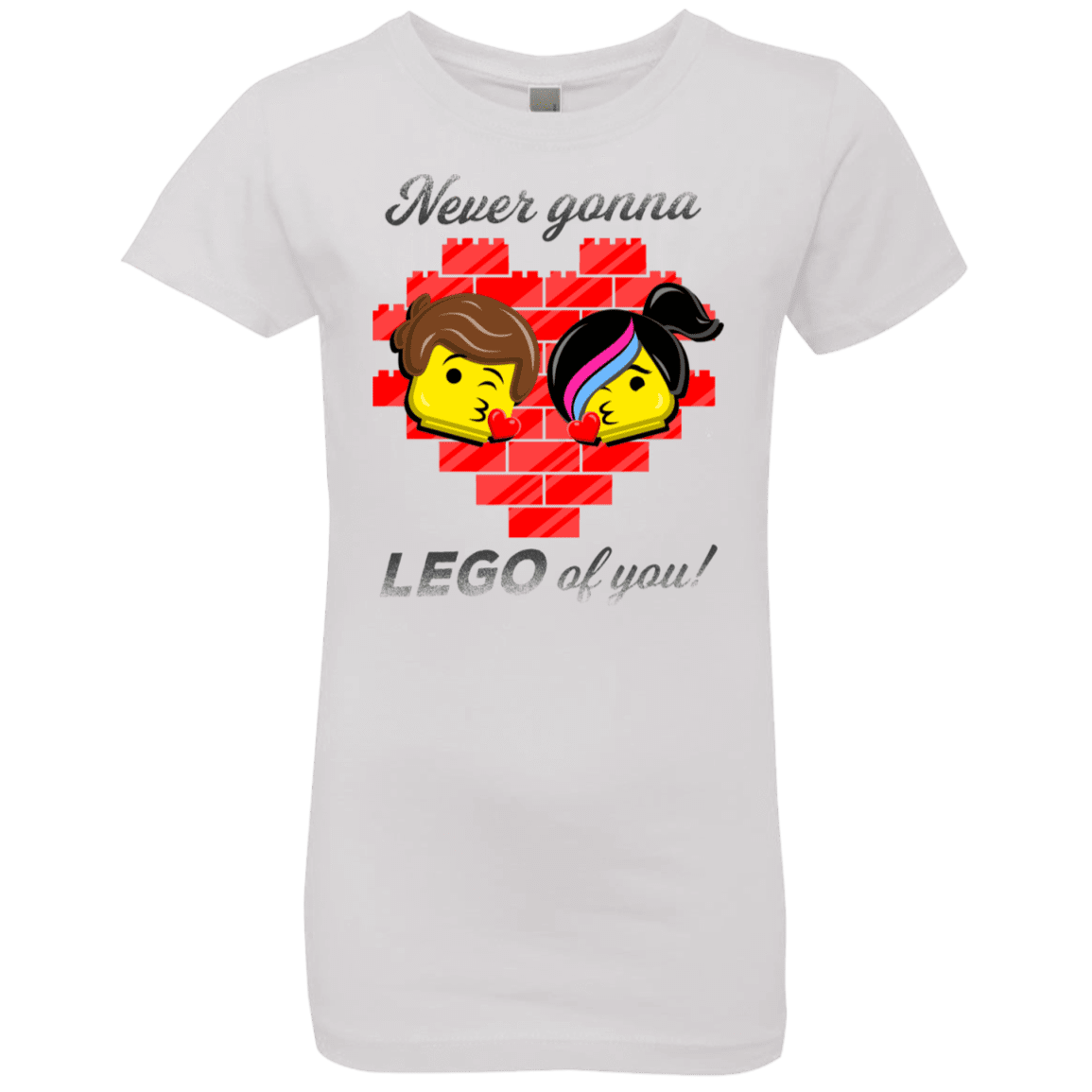 T-Shirts White / YXS Never LEGO of You Girls Premium T-Shirt