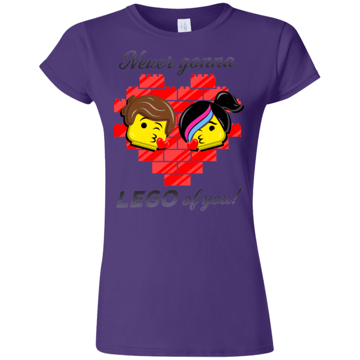 T-Shirts Purple / S Never LEGO of You Junior Slimmer-Fit T-Shirt