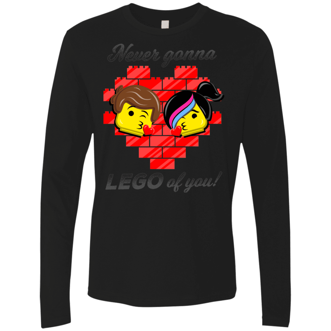 T-Shirts Black / S Never LEGO of You Men's Premium Long Sleeve