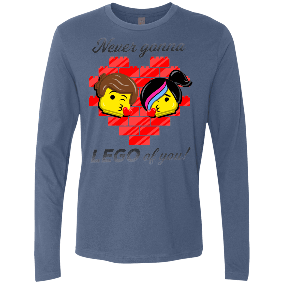 T-Shirts Indigo / S Never LEGO of You Men's Premium Long Sleeve