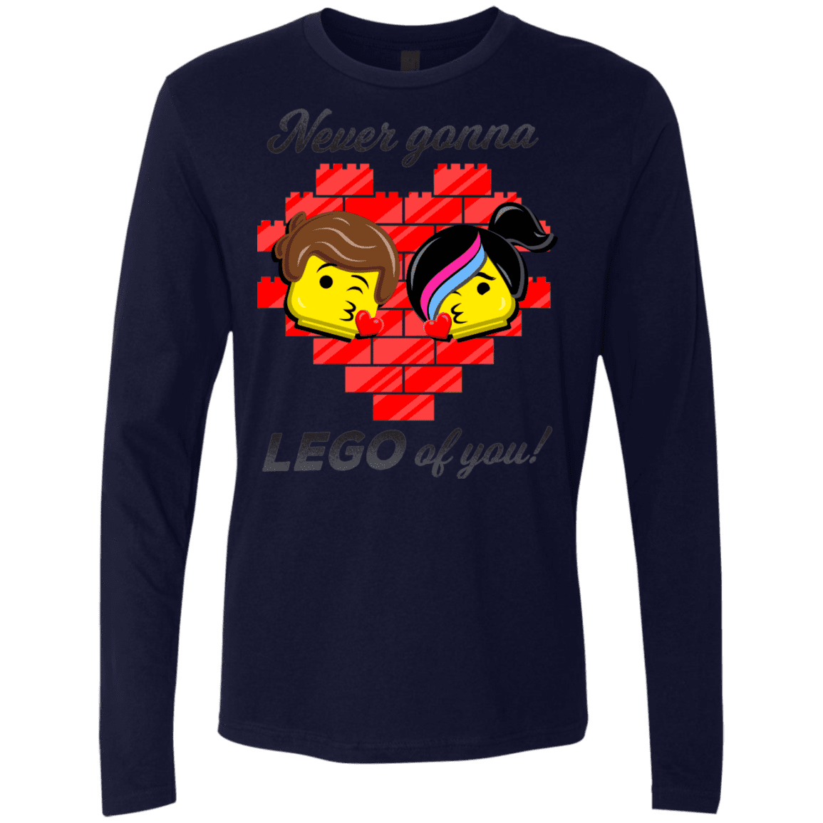 T-Shirts Midnight Navy / S Never LEGO of You Men's Premium Long Sleeve
