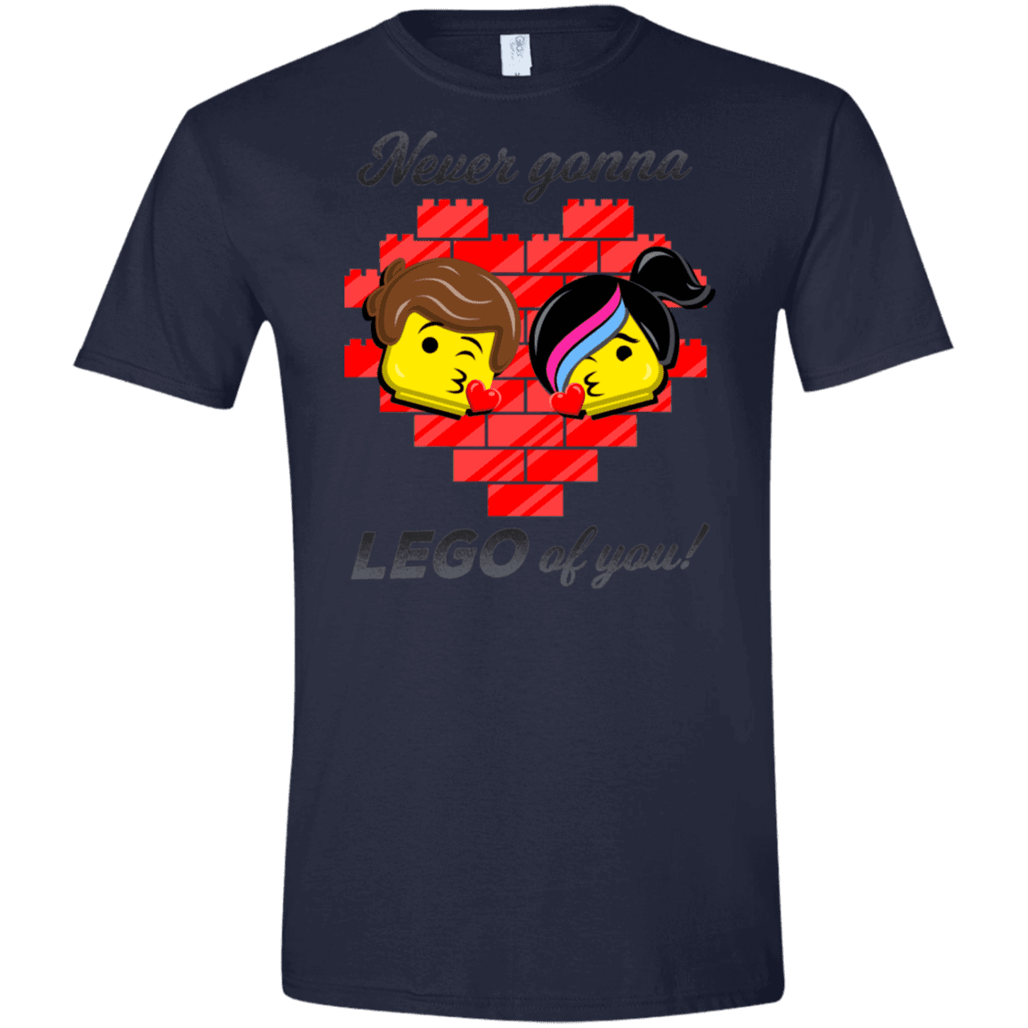 T-Shirts Navy / X-Small Never LEGO of You Men's Semi-Fitted Softstyle