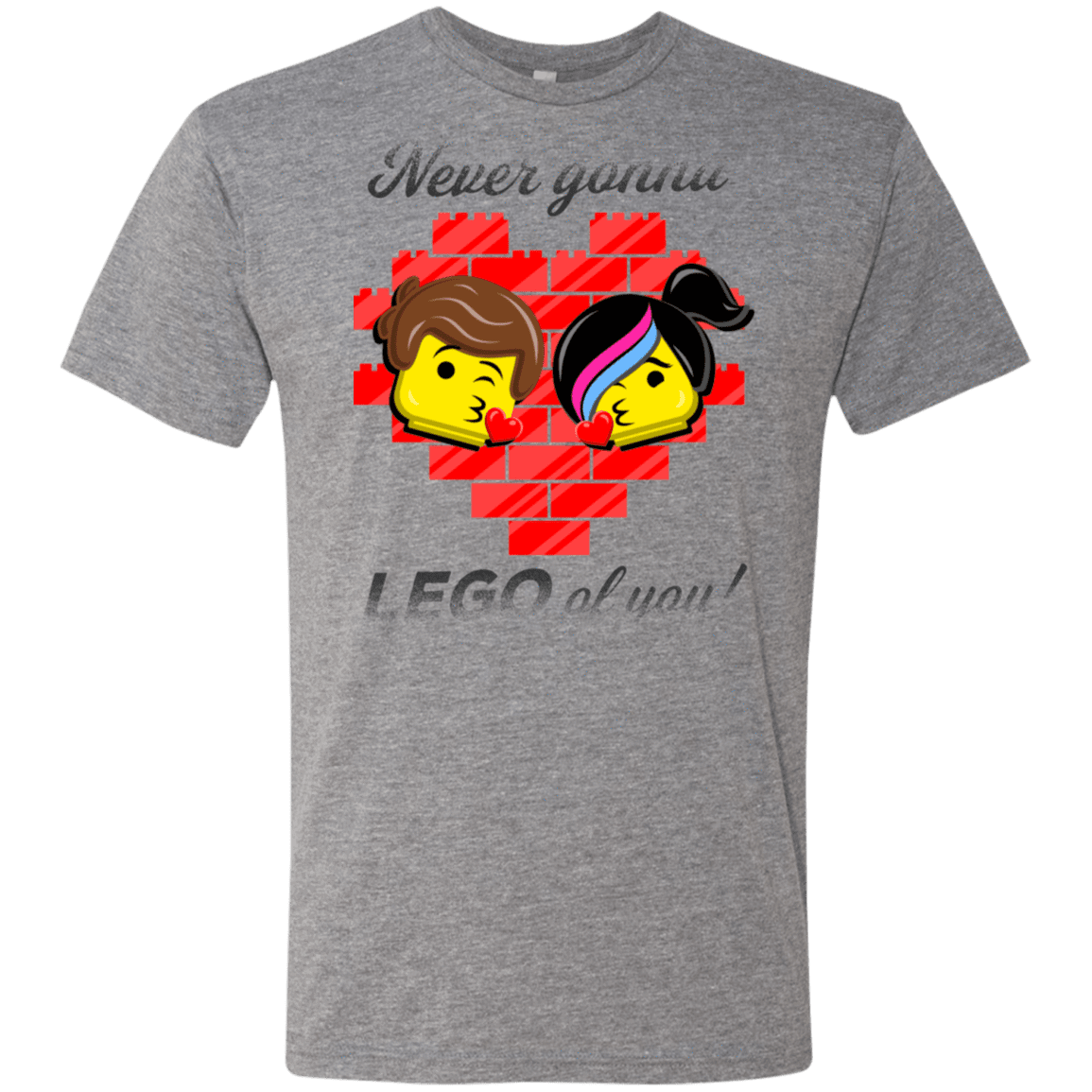 T-Shirts Premium Heather / S Never LEGO of You Men's Triblend T-Shirt