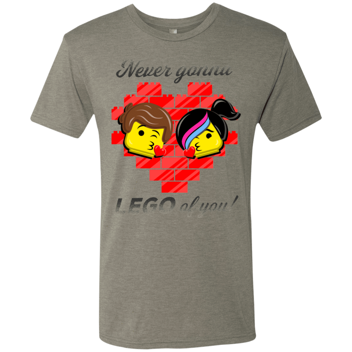 T-Shirts Venetian Grey / S Never LEGO of You Men's Triblend T-Shirt