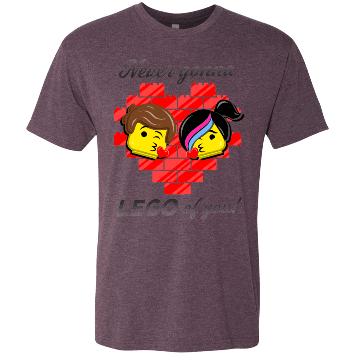 T-Shirts Vintage Purple / S Never LEGO of You Men's Triblend T-Shirt