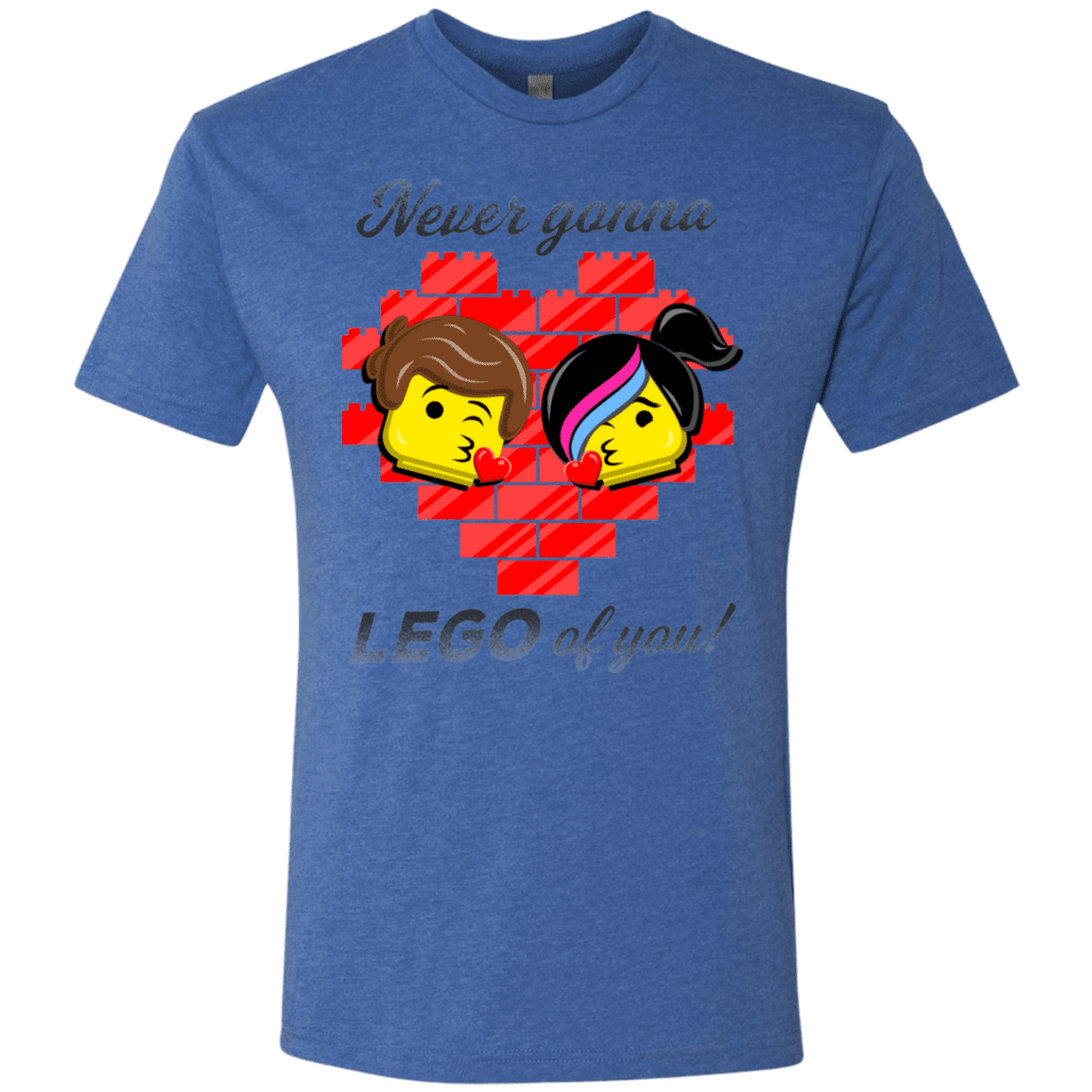 T-Shirts Vintage Royal / S Never LEGO of You Men's Triblend T-Shirt