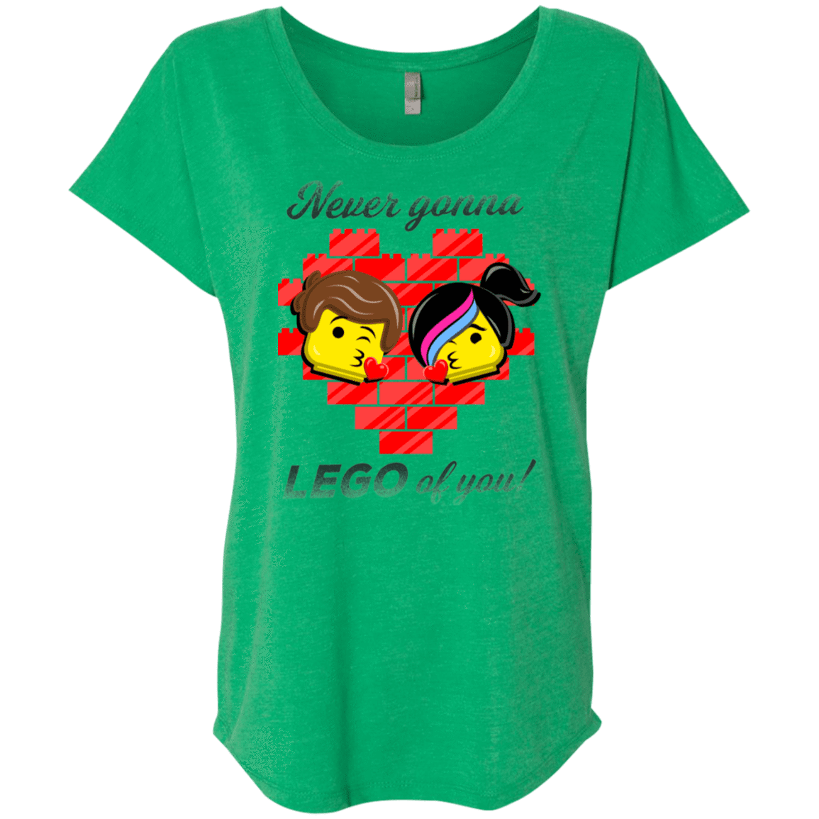 T-Shirts Envy / X-Small Never LEGO of You Triblend Dolman Sleeve