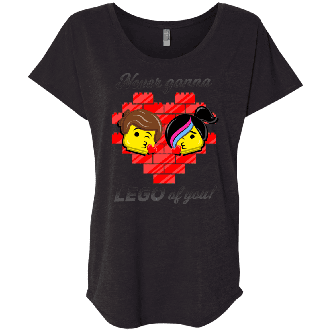 T-Shirts Vintage Black / X-Small Never LEGO of You Triblend Dolman Sleeve