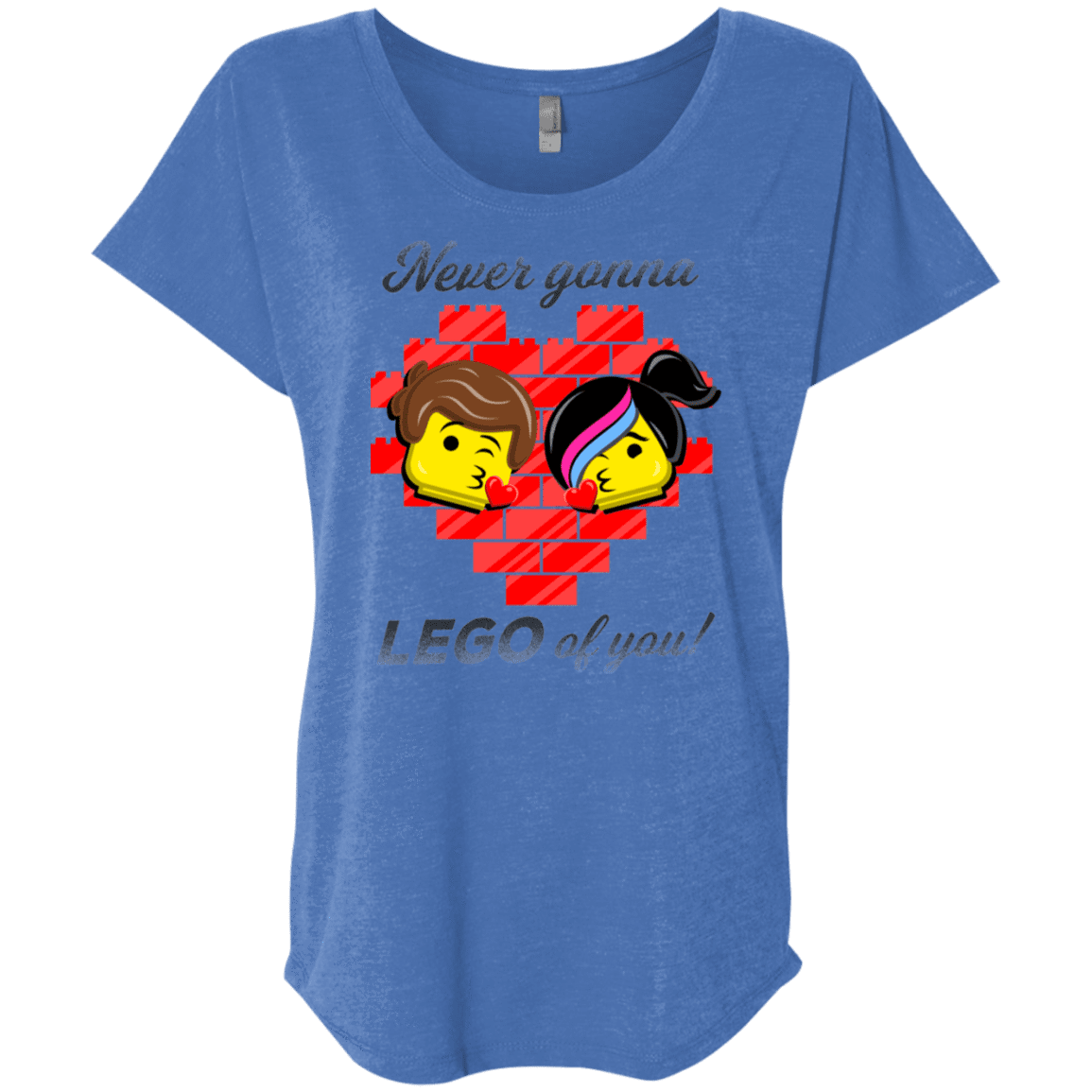 T-Shirts Vintage Royal / X-Small Never LEGO of You Triblend Dolman Sleeve