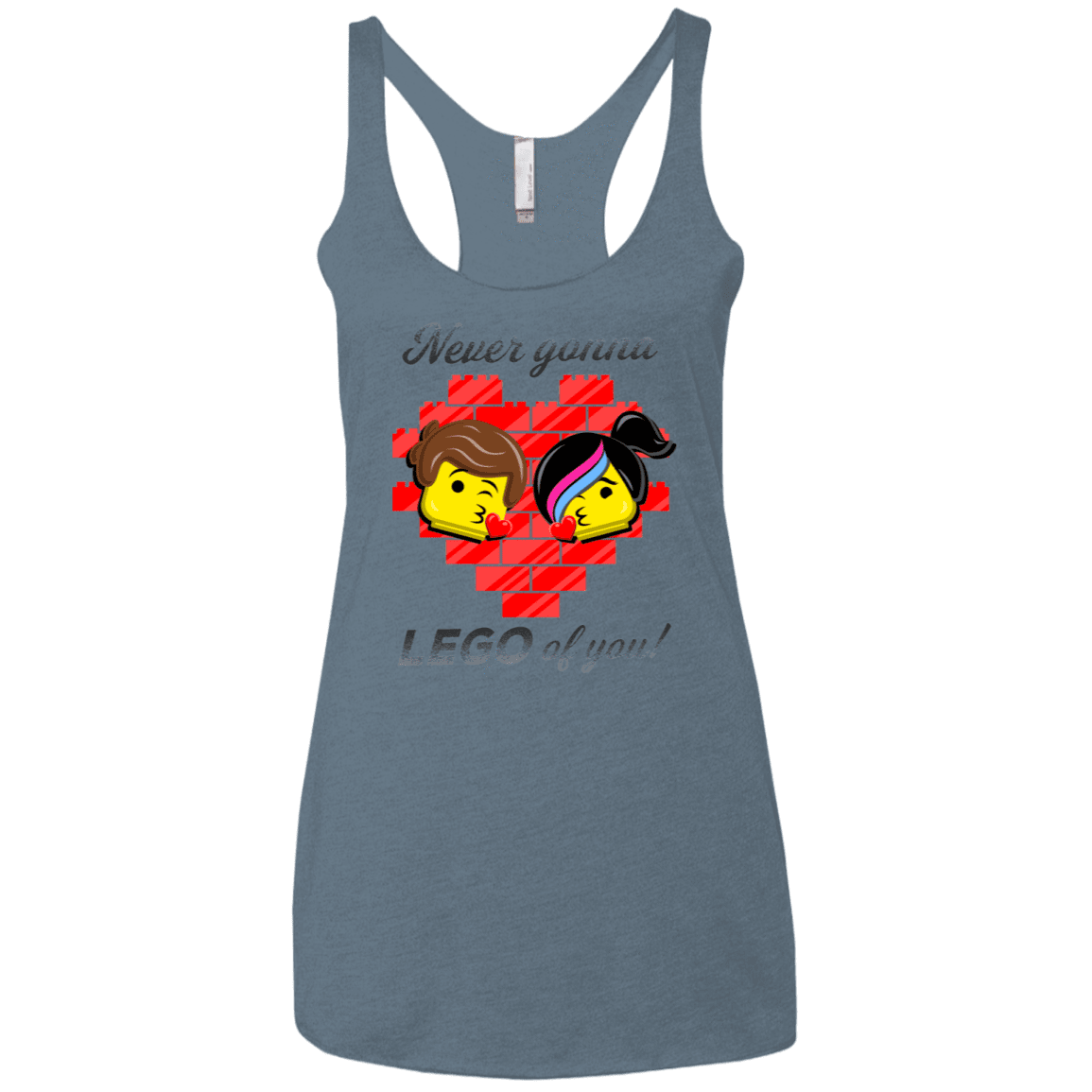 T-Shirts Indigo / X-Small Never LEGO of You Women's Triblend Racerback Tank