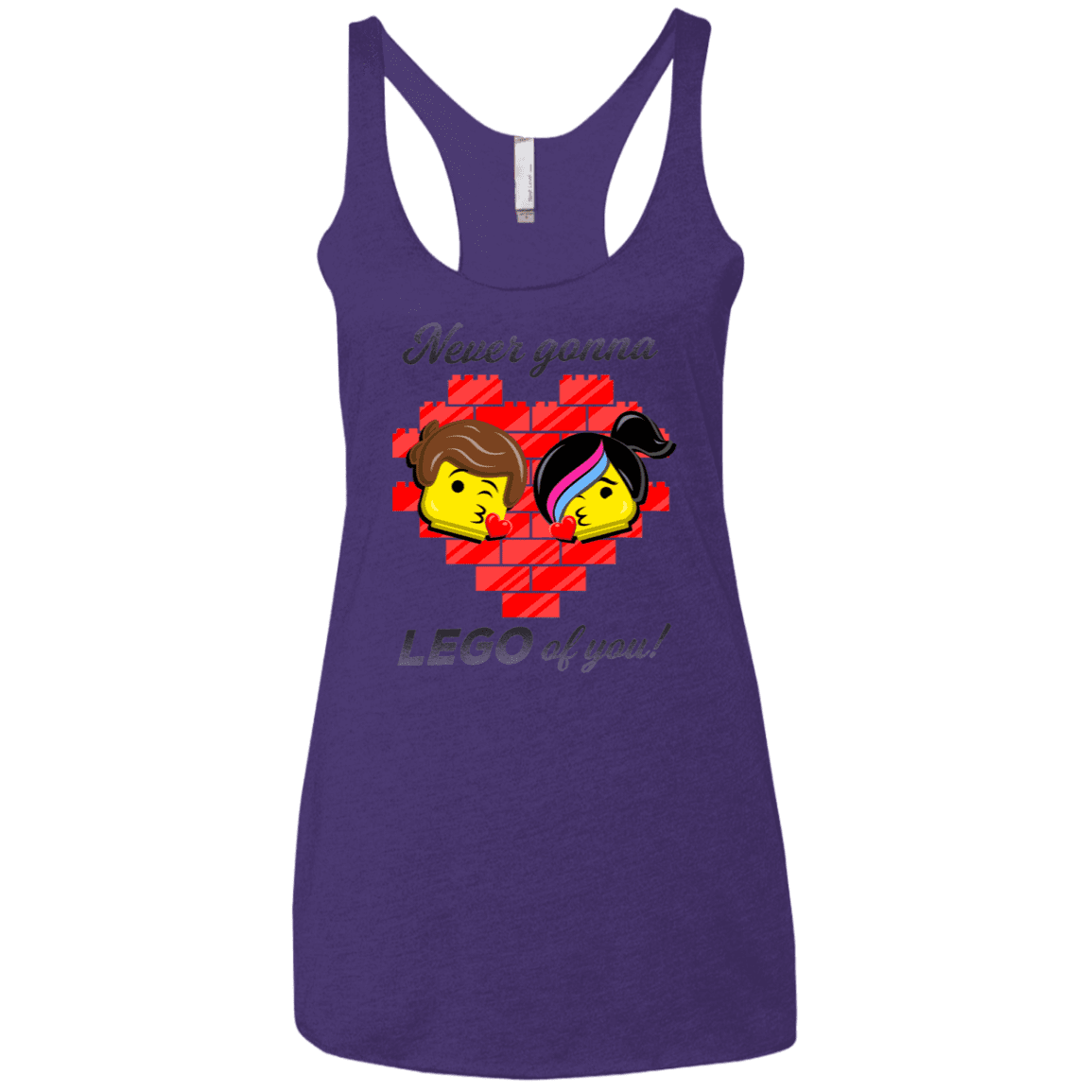 T-Shirts Purple Rush / X-Small Never LEGO of You Women's Triblend Racerback Tank