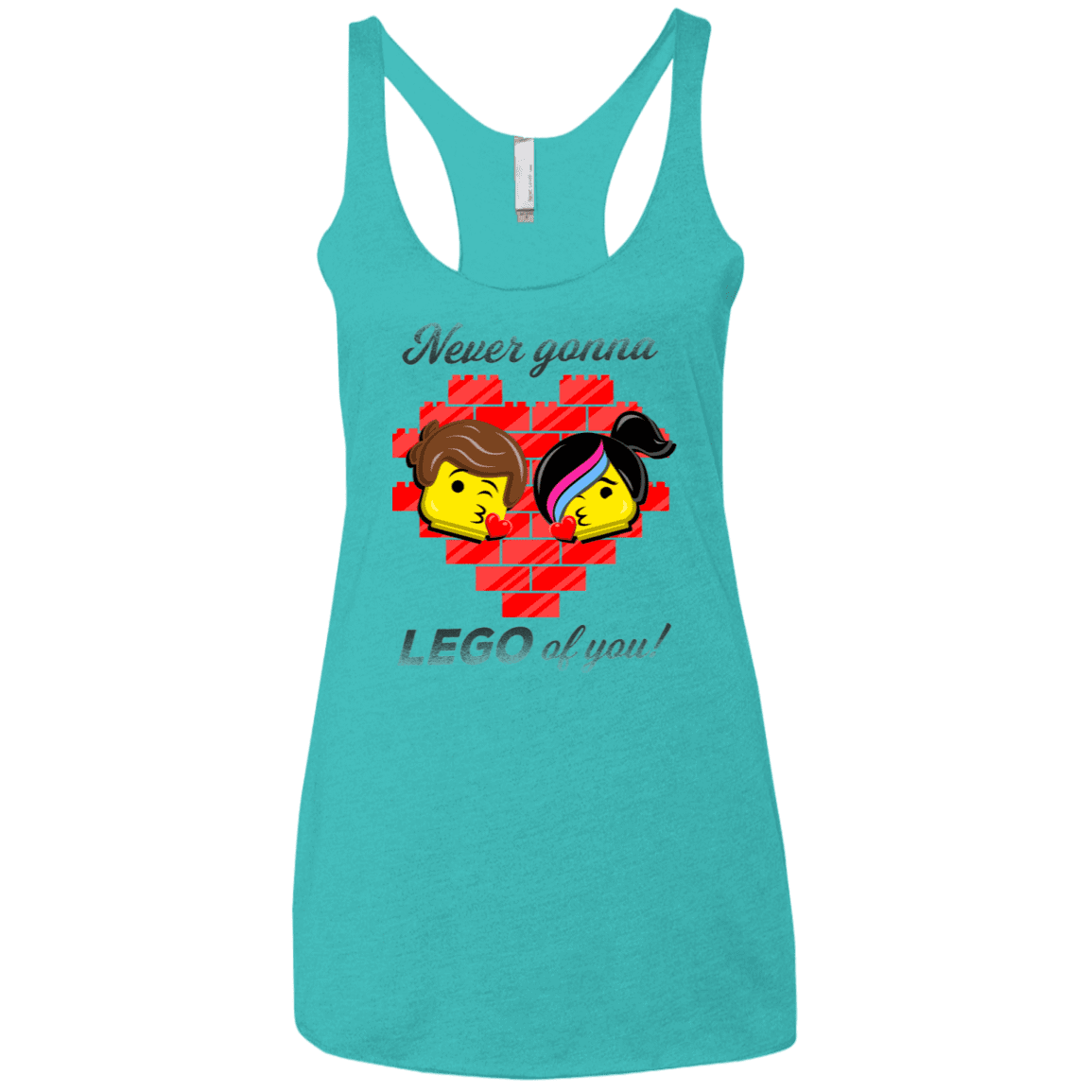 T-Shirts Tahiti Blue / X-Small Never LEGO of You Women's Triblend Racerback Tank
