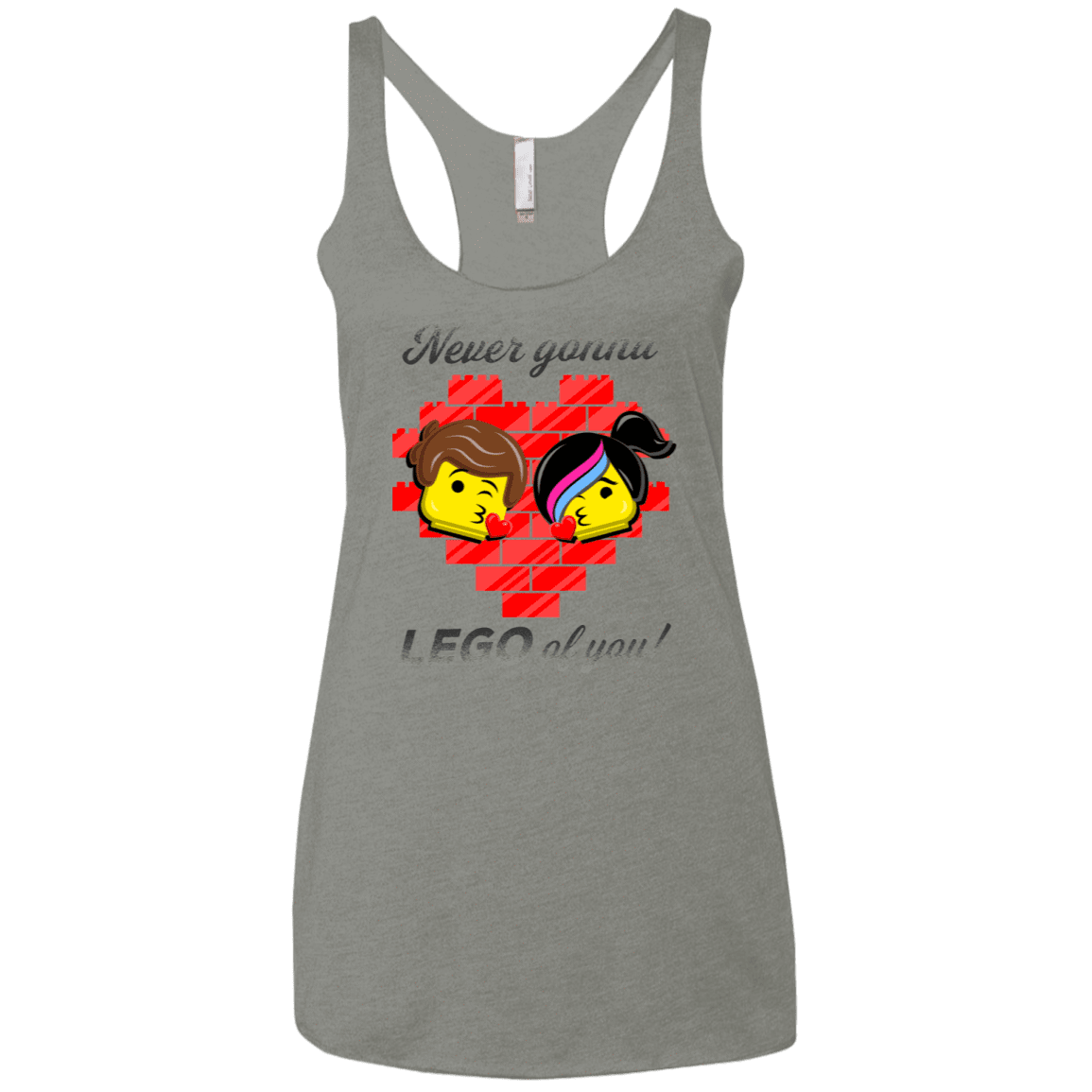 T-Shirts Venetian Grey / X-Small Never LEGO of You Women's Triblend Racerback Tank
