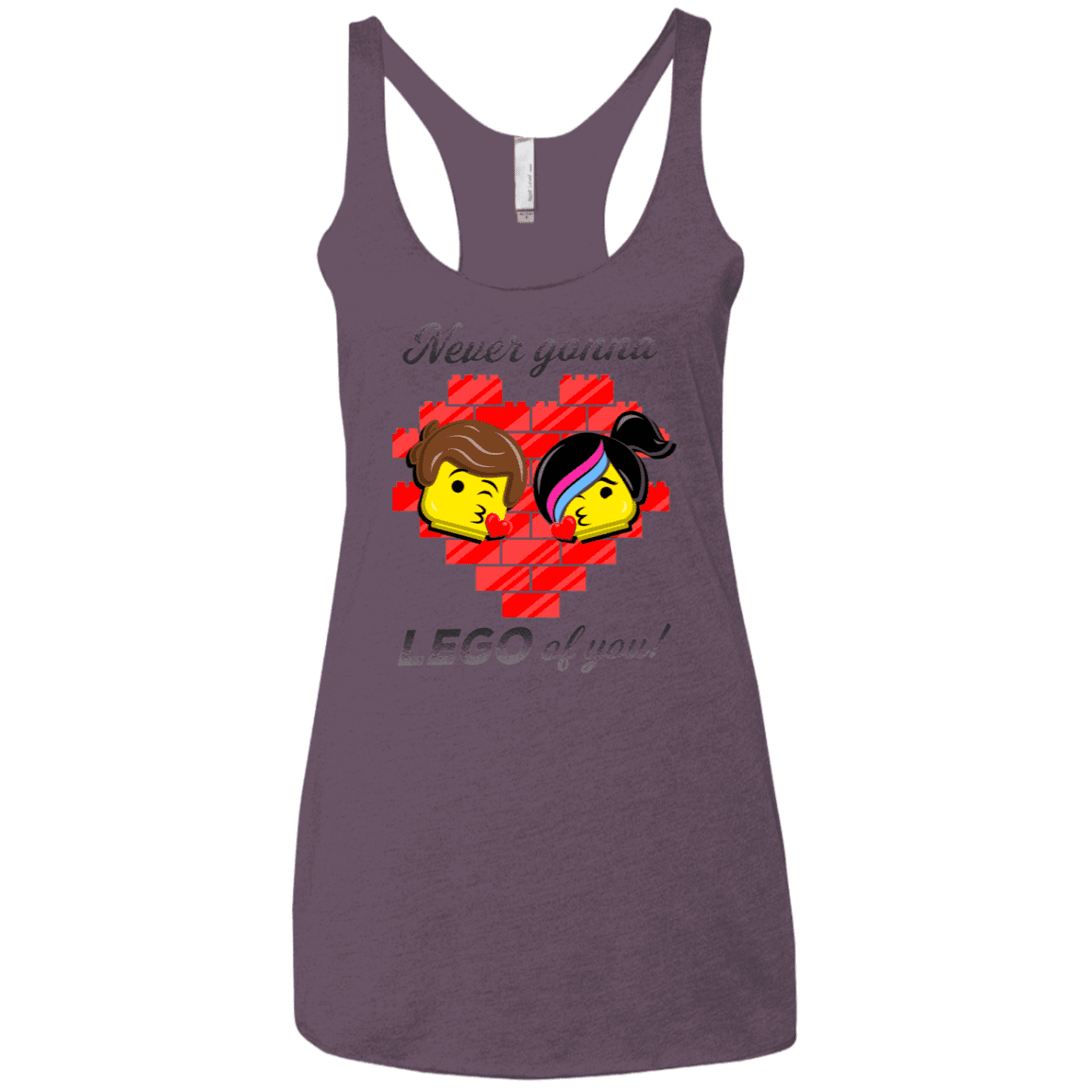 T-Shirts Vintage Purple / X-Small Never LEGO of You Women's Triblend Racerback Tank