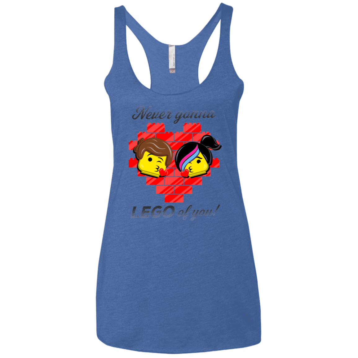 T-Shirts Vintage Royal / X-Small Never LEGO of You Women's Triblend Racerback Tank