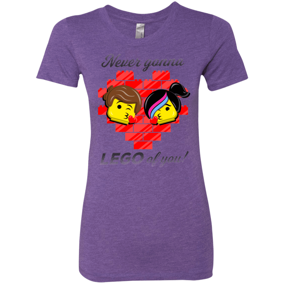 T-Shirts Purple Rush / S Never LEGO of You Women's Triblend T-Shirt