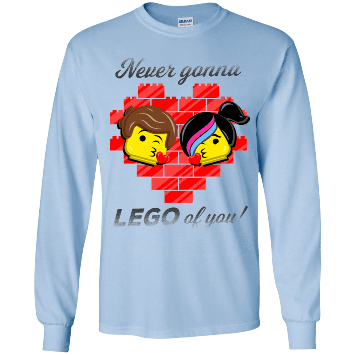 T-Shirts Light Blue / YS Never LEGO of You Youth Long Sleeve T-Shirt