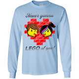 T-Shirts Light Blue / YS Never LEGO of You Youth Long Sleeve T-Shirt