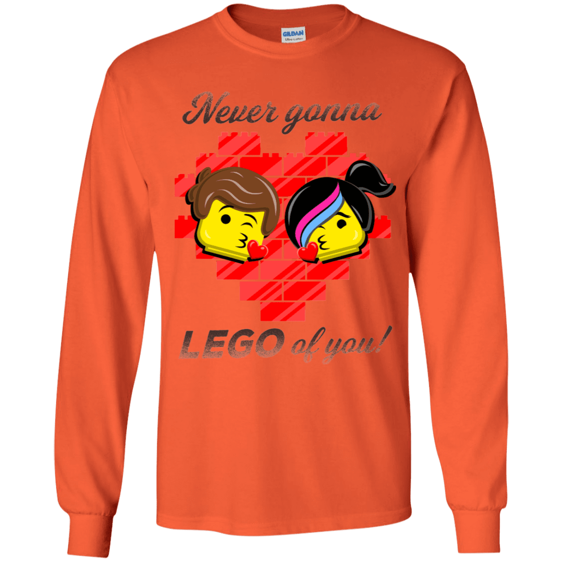 T-Shirts Orange / YS Never LEGO of You Youth Long Sleeve T-Shirt