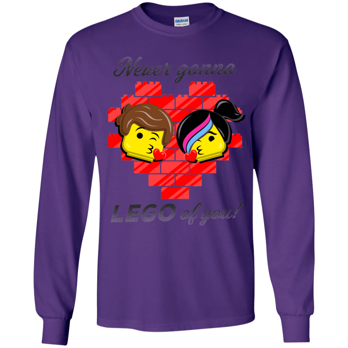 T-Shirts Purple / YS Never LEGO of You Youth Long Sleeve T-Shirt
