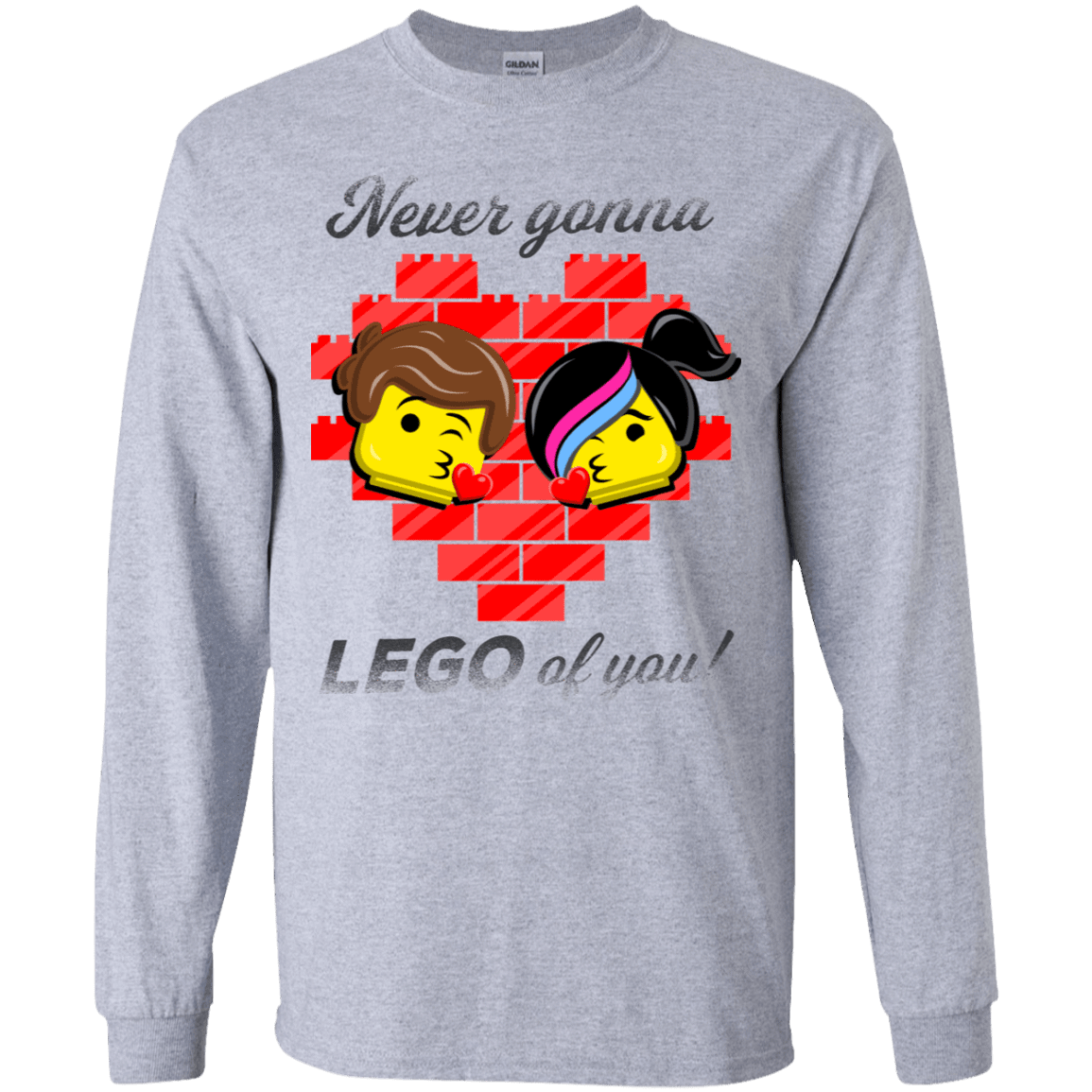 T-Shirts Sport Grey / YS Never LEGO of You Youth Long Sleeve T-Shirt