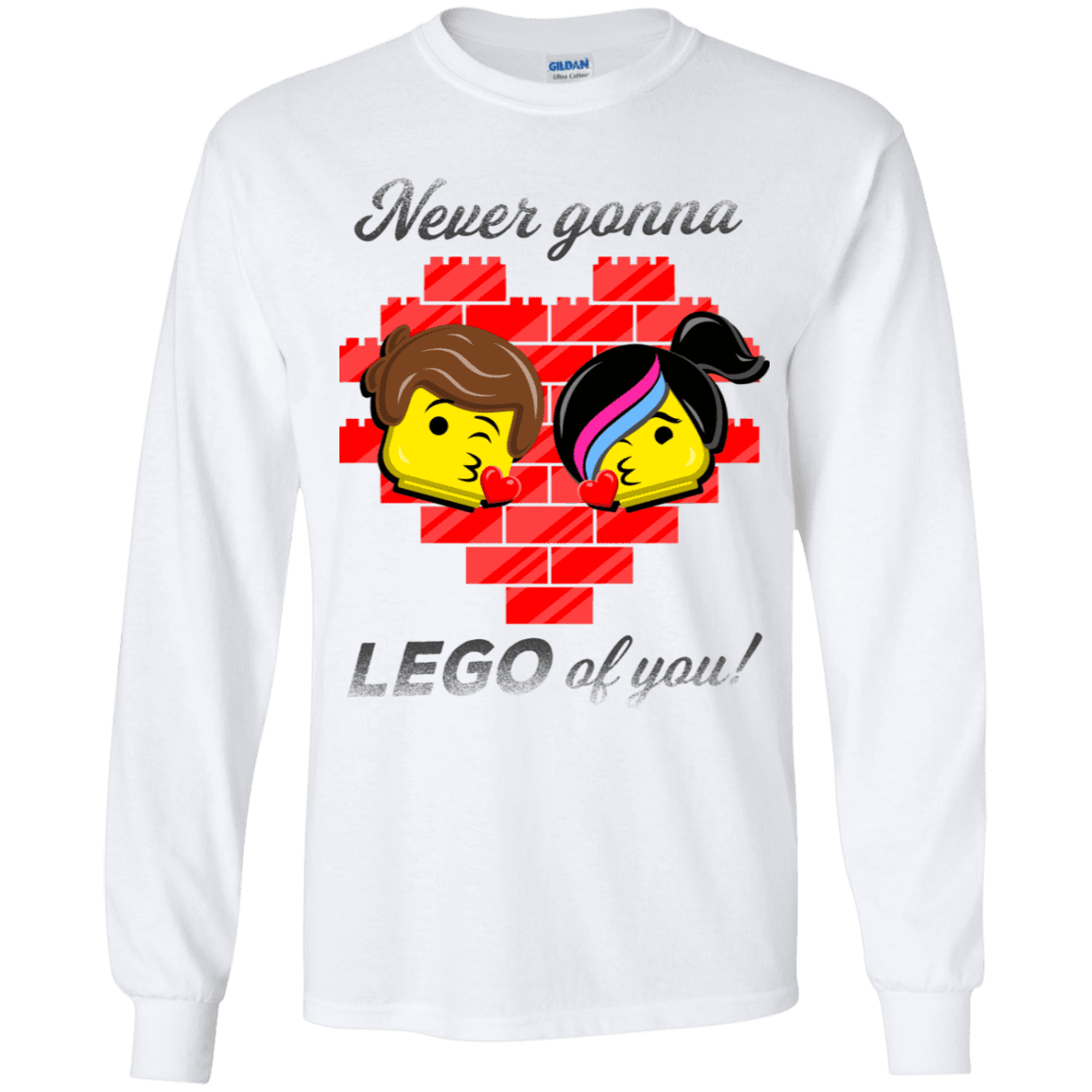 T-Shirts White / YS Never LEGO of You Youth Long Sleeve T-Shirt