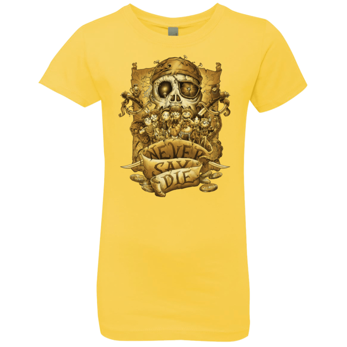 T-Shirts Vibrant Yellow / YXS Never Say Die Girls Premium T-Shirt