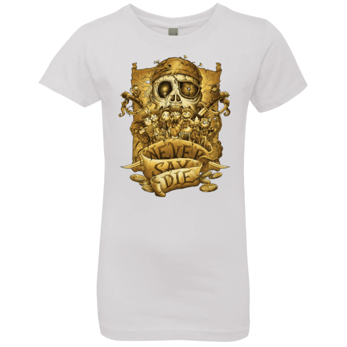 T-Shirts White / YXS Never Say Die Girls Premium T-Shirt