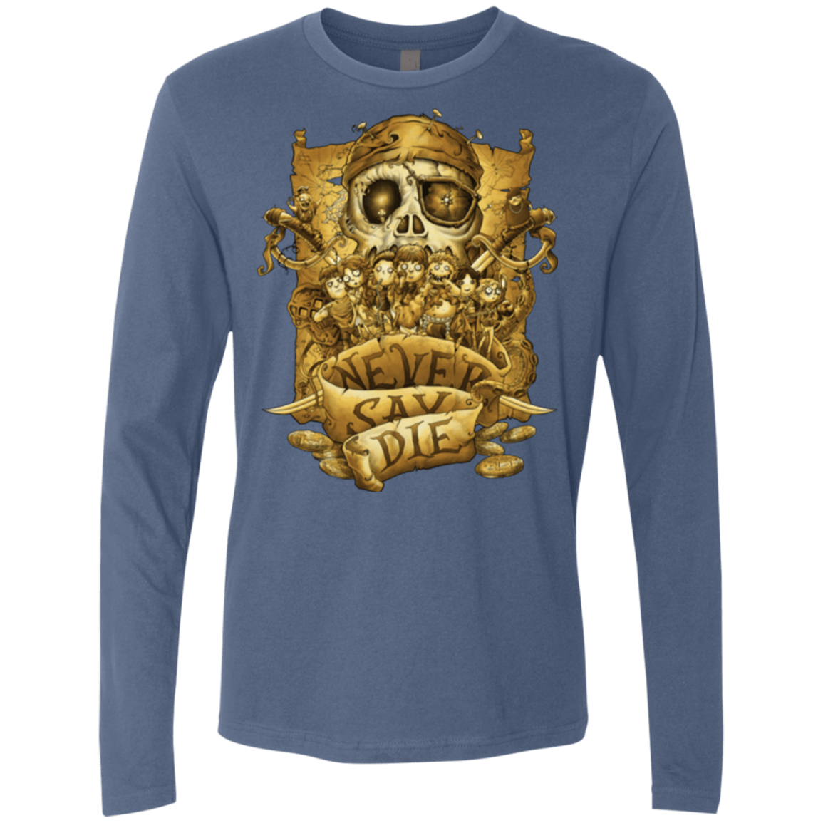 T-Shirts Indigo / Small Never Say Die Men's Premium Long Sleeve