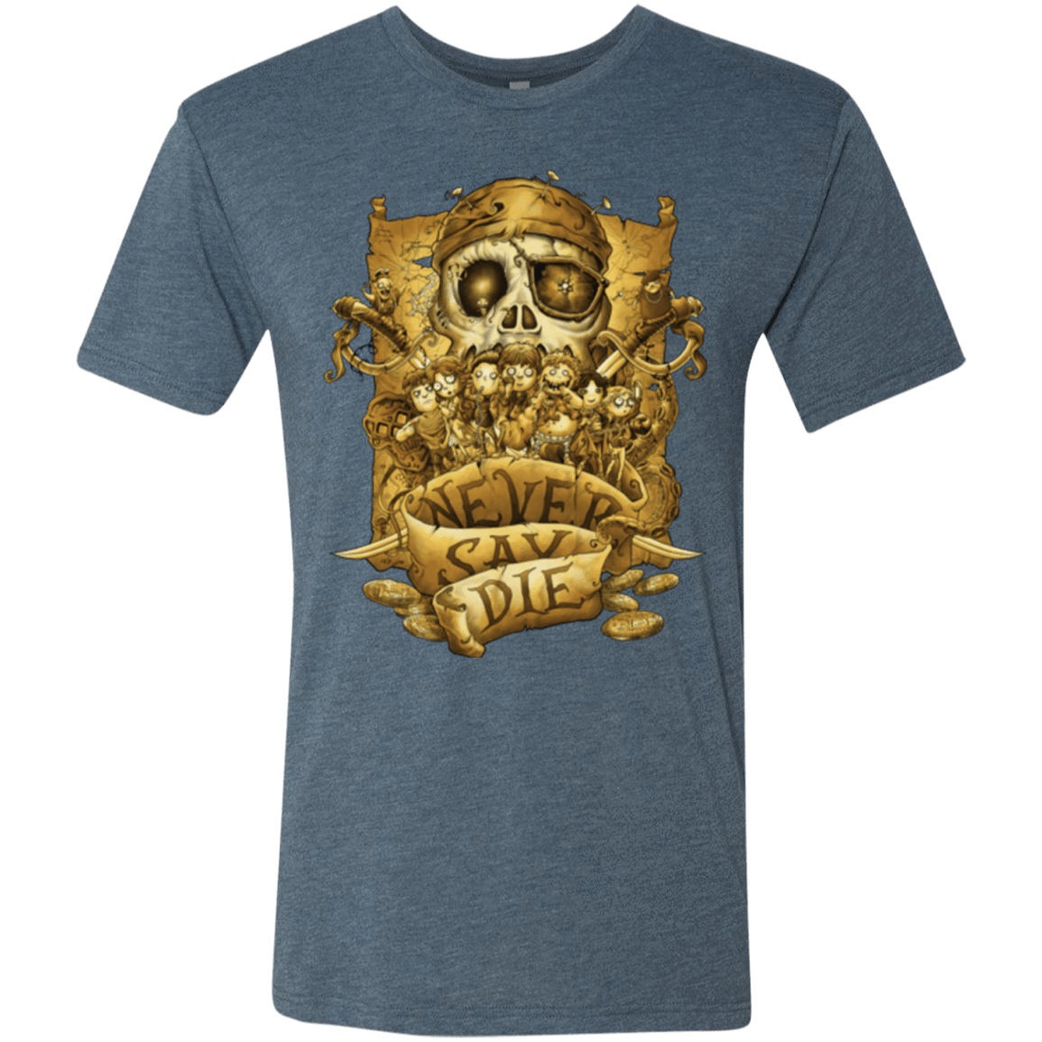 T-Shirts Indigo / Small Never Say Die Men's Triblend T-Shirt