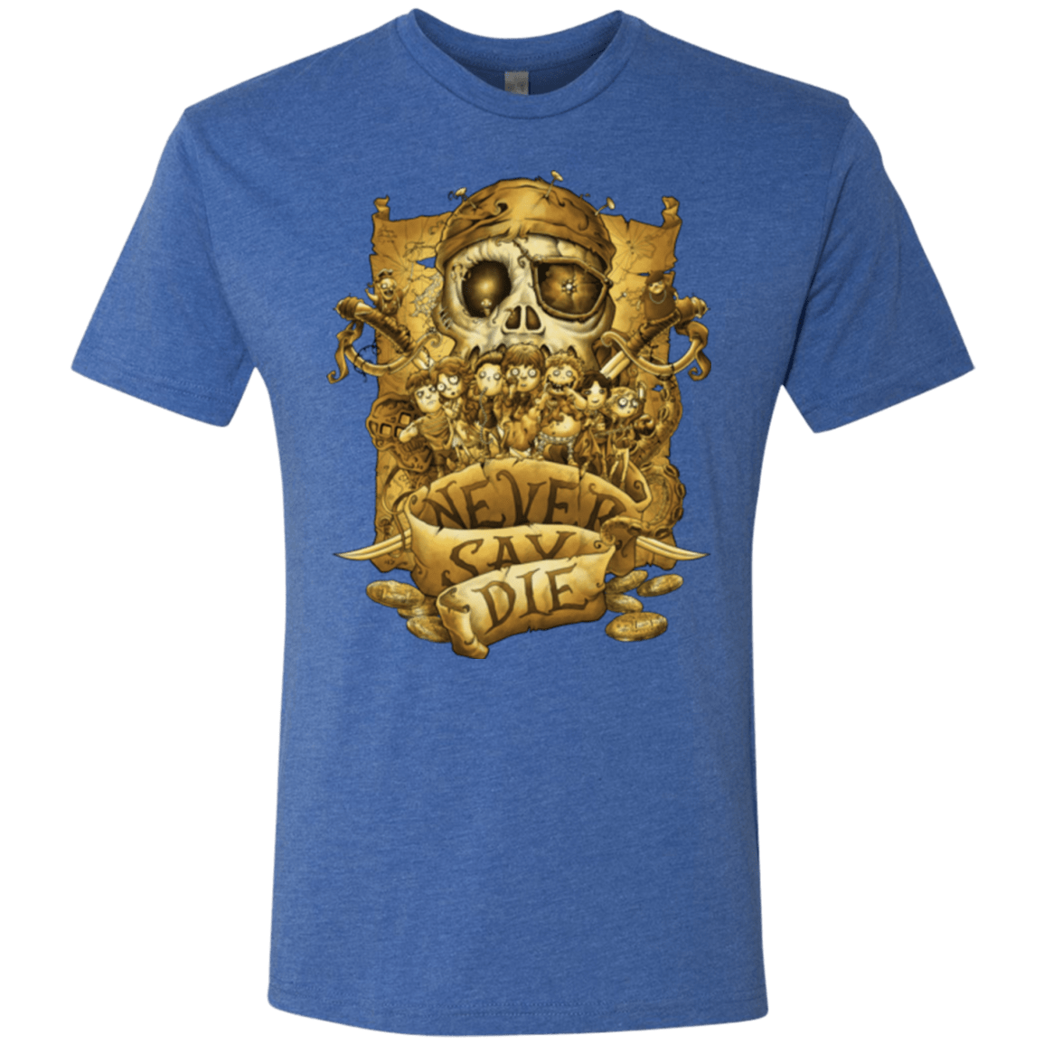 T-Shirts Vintage Royal / Small Never Say Die Men's Triblend T-Shirt