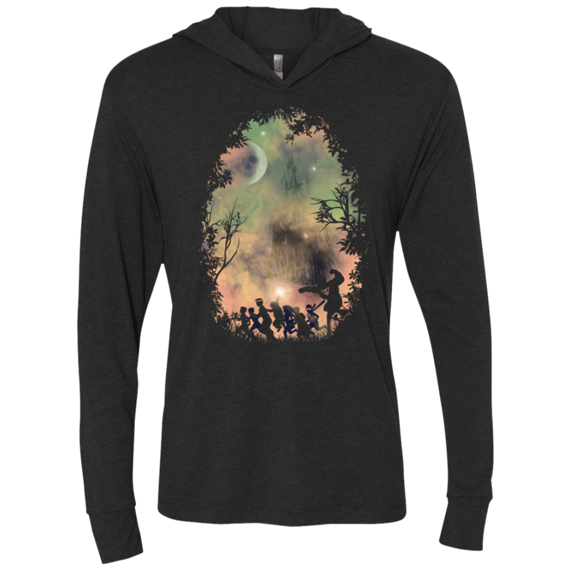 T-Shirts Vintage Black / X-Small never say die! Triblend Long Sleeve Hoodie Tee