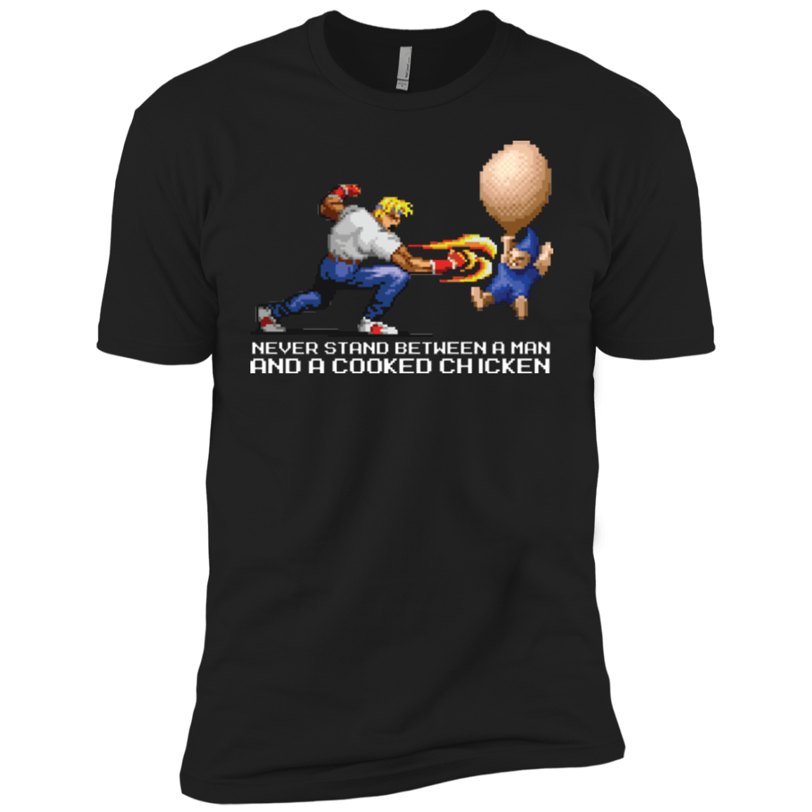 T-Shirts Black / YXS Never Stand Between A Man And A Cooked Chicken Boys Premium T-Shirt