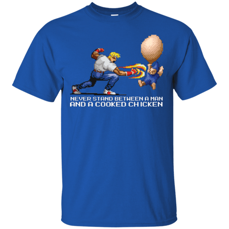 T-Shirts Royal / Small Never Stand Between A Man And A Cooked Chicken T-Shirt
