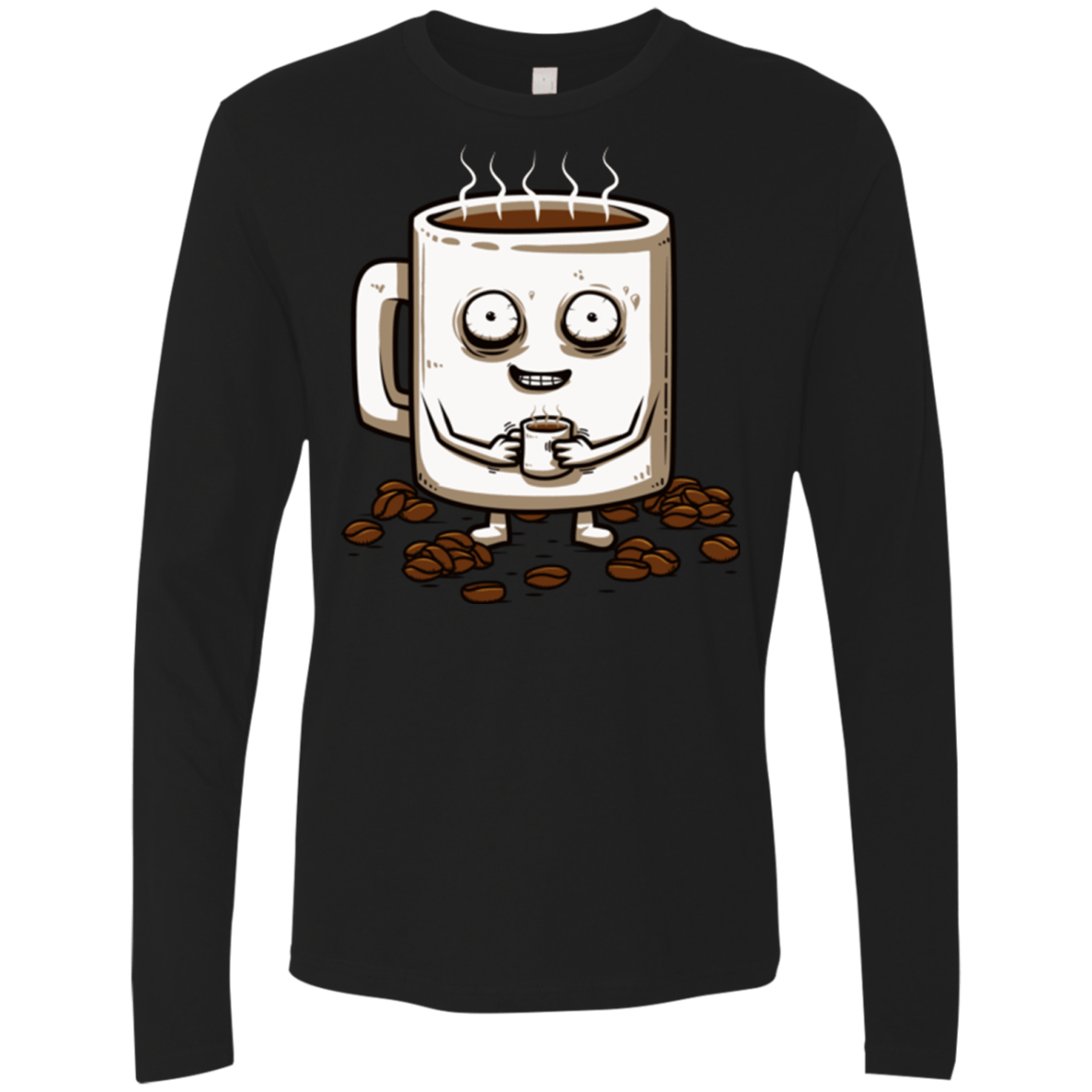 T-Shirts Black / Small Never tired Men's Premium Long Sleeve