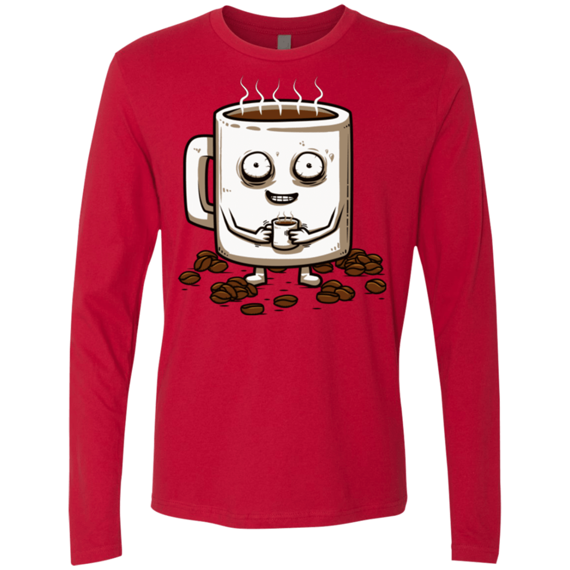 T-Shirts Red / Small Never tired Men's Premium Long Sleeve