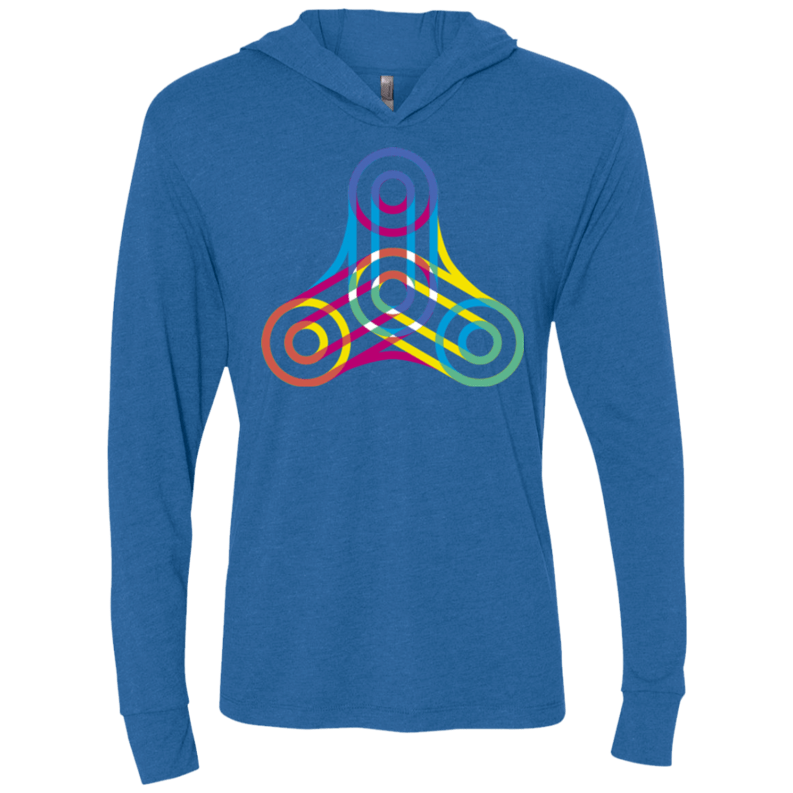 T-Shirts Vintage Royal / X-Small Never Win Triblend Long Sleeve Hoodie Tee